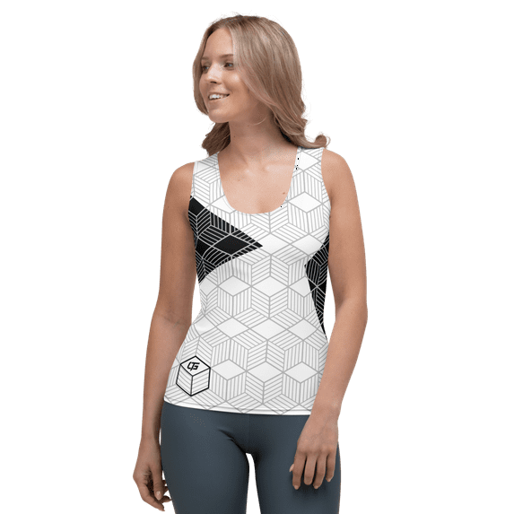 GamerTagg Collection Women’s White/Black Casual Tank Top (XS)