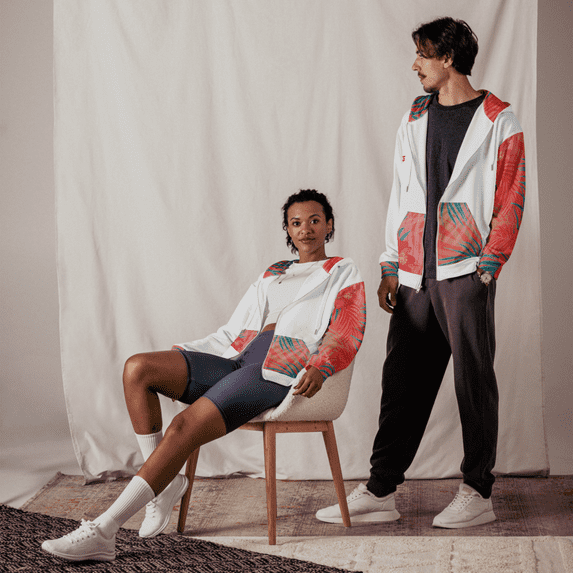 GamerTagg Collection Zip Hoodie White / Tropical  (S)