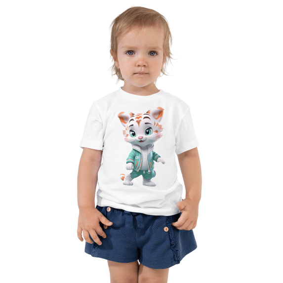 GamerTagg Toddler Short Sleeve Cool Cat Tee (4T)