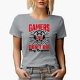 thumbnail image 1 of Gamers Don't Die, They Respawn, Heather Grey T-Shirt, Large, 1 of 5