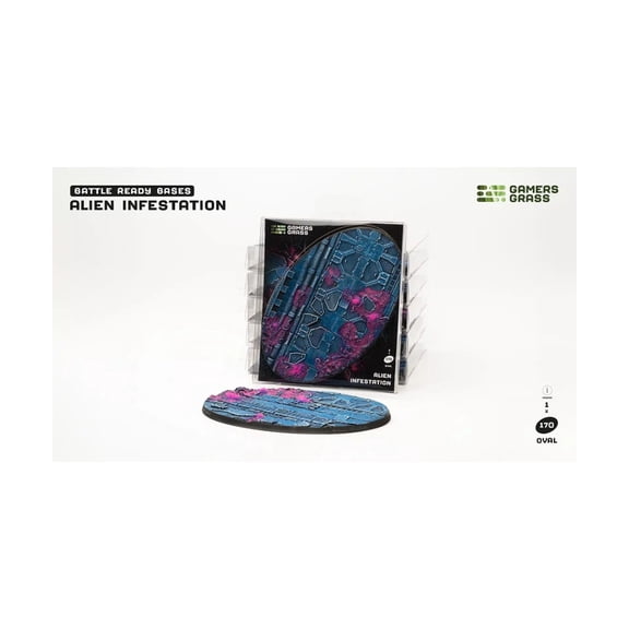 Gamers Grass Alien Infestation Base - Oval 170mm New