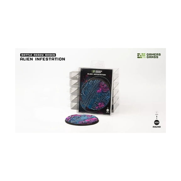 Gamers Grass Alien Infestation Base - Round 100mm New