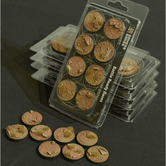 Gamers Grass Badlands Bases - Round 32mm New