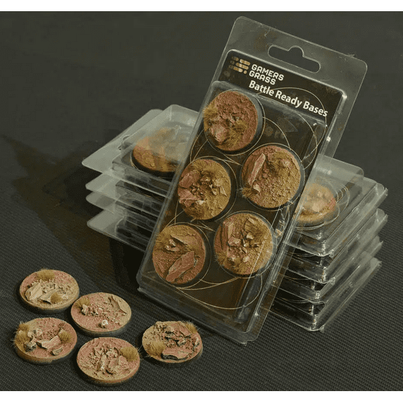 Gamers Grass Badlands Bases - Round 40mm New