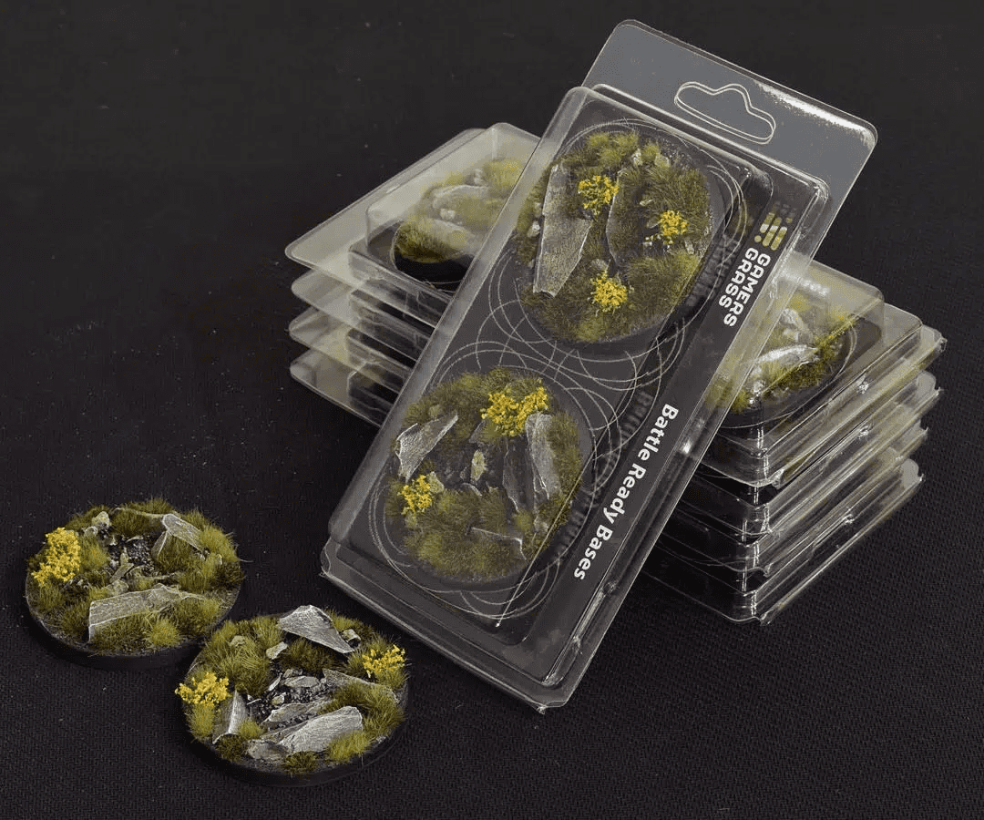 Gamers Grass Highland Bases - Set Of 8 Pre-Painted 32mm Round Bases For Miniatures & Wargaming