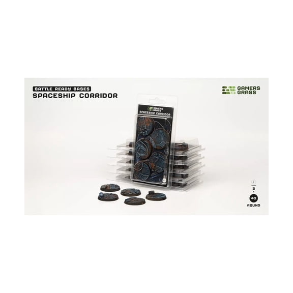 Gamers Grass Spaceship Corridor Bases - Round 40mm New