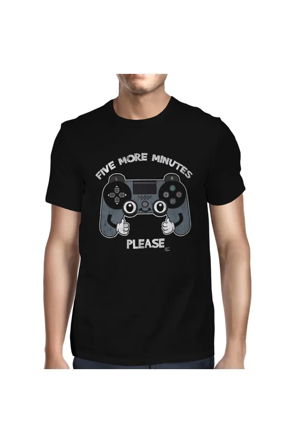 Gamers Need Five More Minutes Please Gaming Humor Quote Unisex T-Shirt up to size 5XL