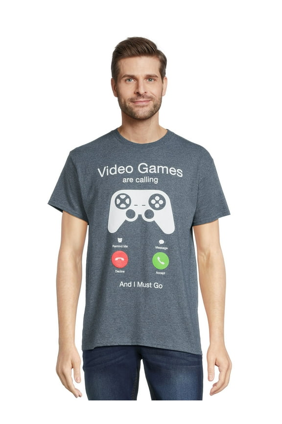 Games Calling Men's & Big Men's Graphic Tee with Short Sleeves, Sizes S-3XL