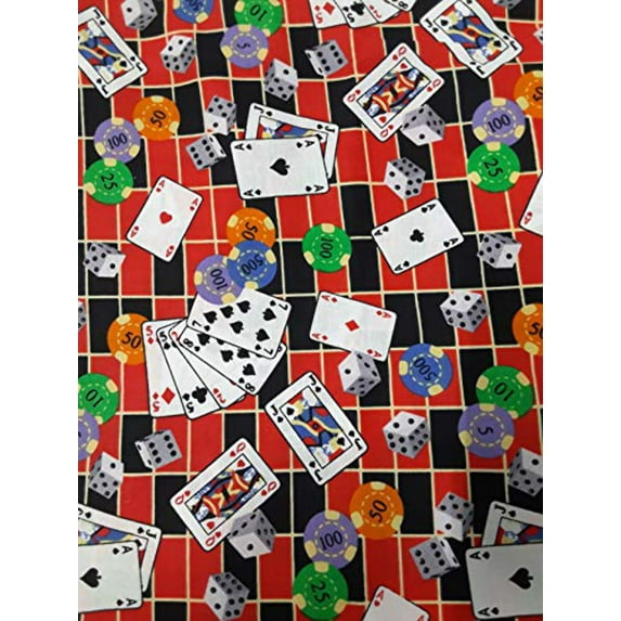 Games Checker Cotton Fabric