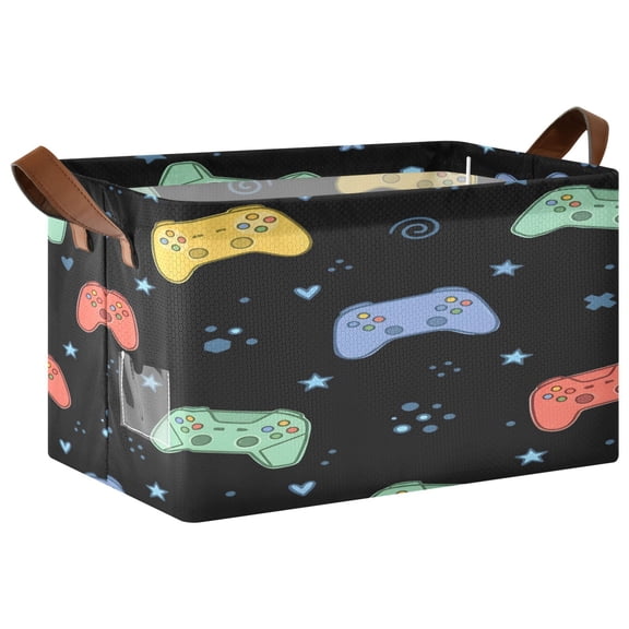 Games Foldable Storage Large Fabric Storage Baskets Organizer Storage Bins with Handles for Shelves