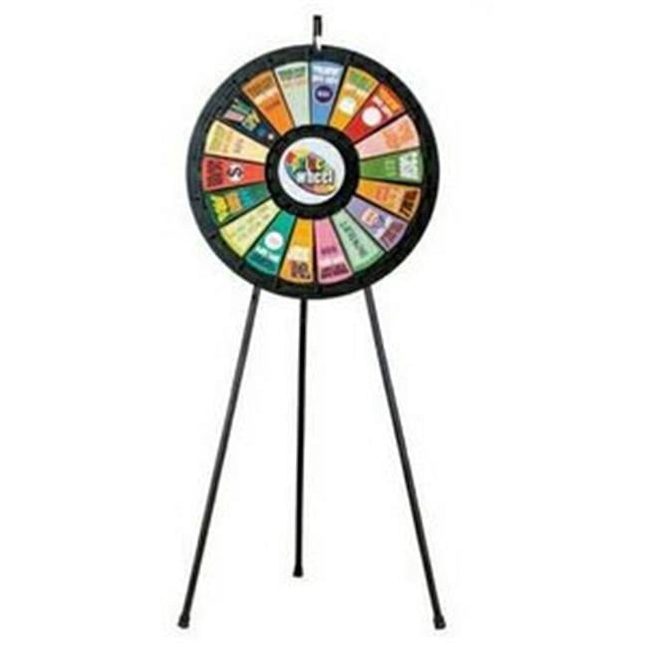 Games People Play  18 Slot Black Floor Stand Prize Wheel Game 31 in. Diameter