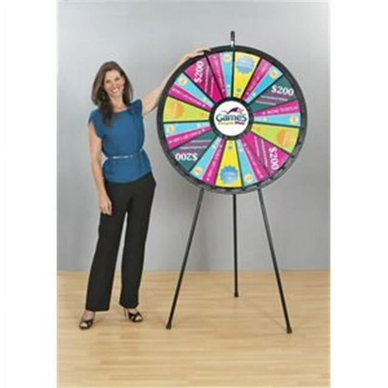 Wooden Spinner Prize Wheel, 24 Slot Prize Spinner,wheel Of Forture,  Spinning Wheel With Stand For Fa