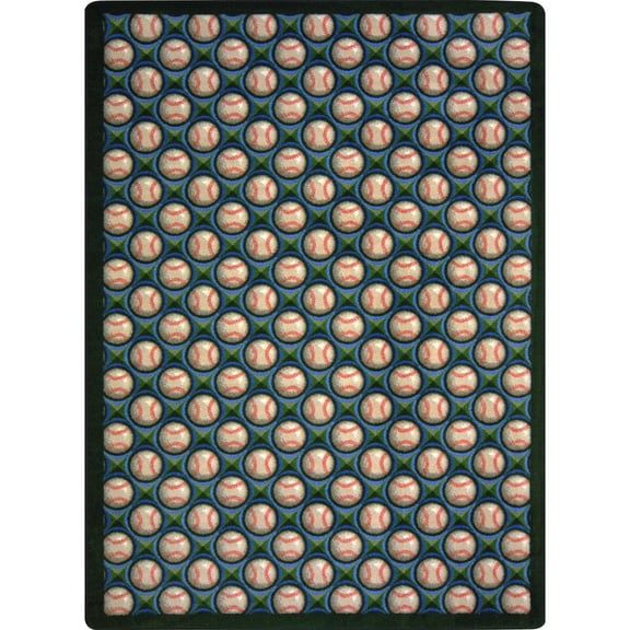 Bases Loaded 10'9" x 13'2" area rug in color Spring Training