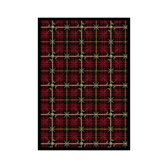 Saint Andrews 7'8" x 10'9" Area Rug In Color Lumberjack Red