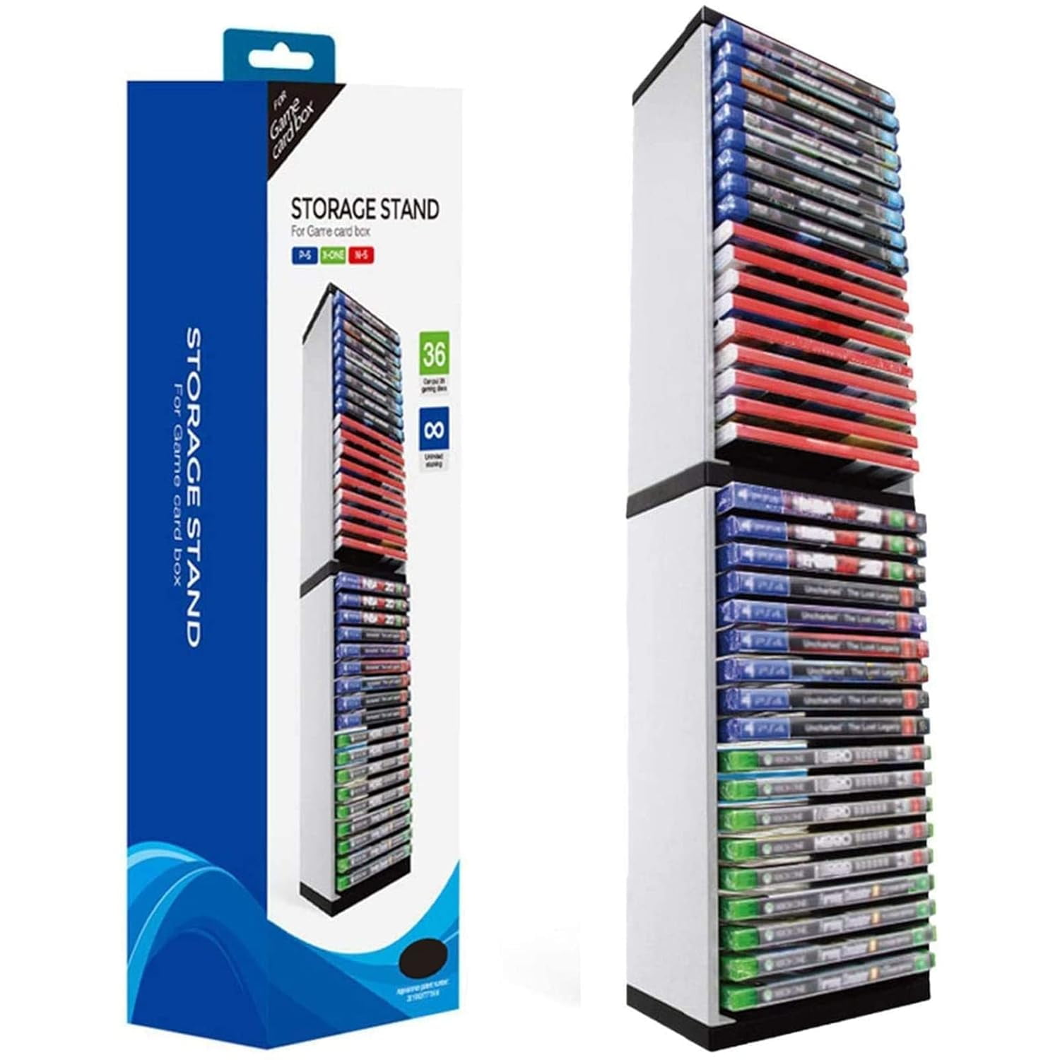 Games Storage Tower, Video Game Storage, Video Game Organizers and Storage for PS4, PS5, Xbox