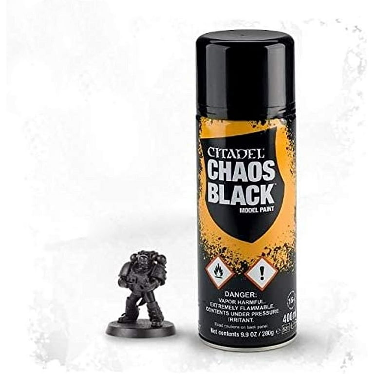 Games Workshop Citadel Spray Paint Chaos Black 9.9 Oz 