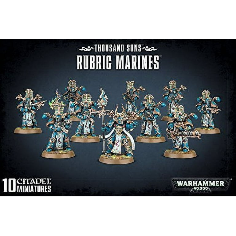 Games Workshop Thousand Sons Rubric Marines, 10 Citadel Miniatures