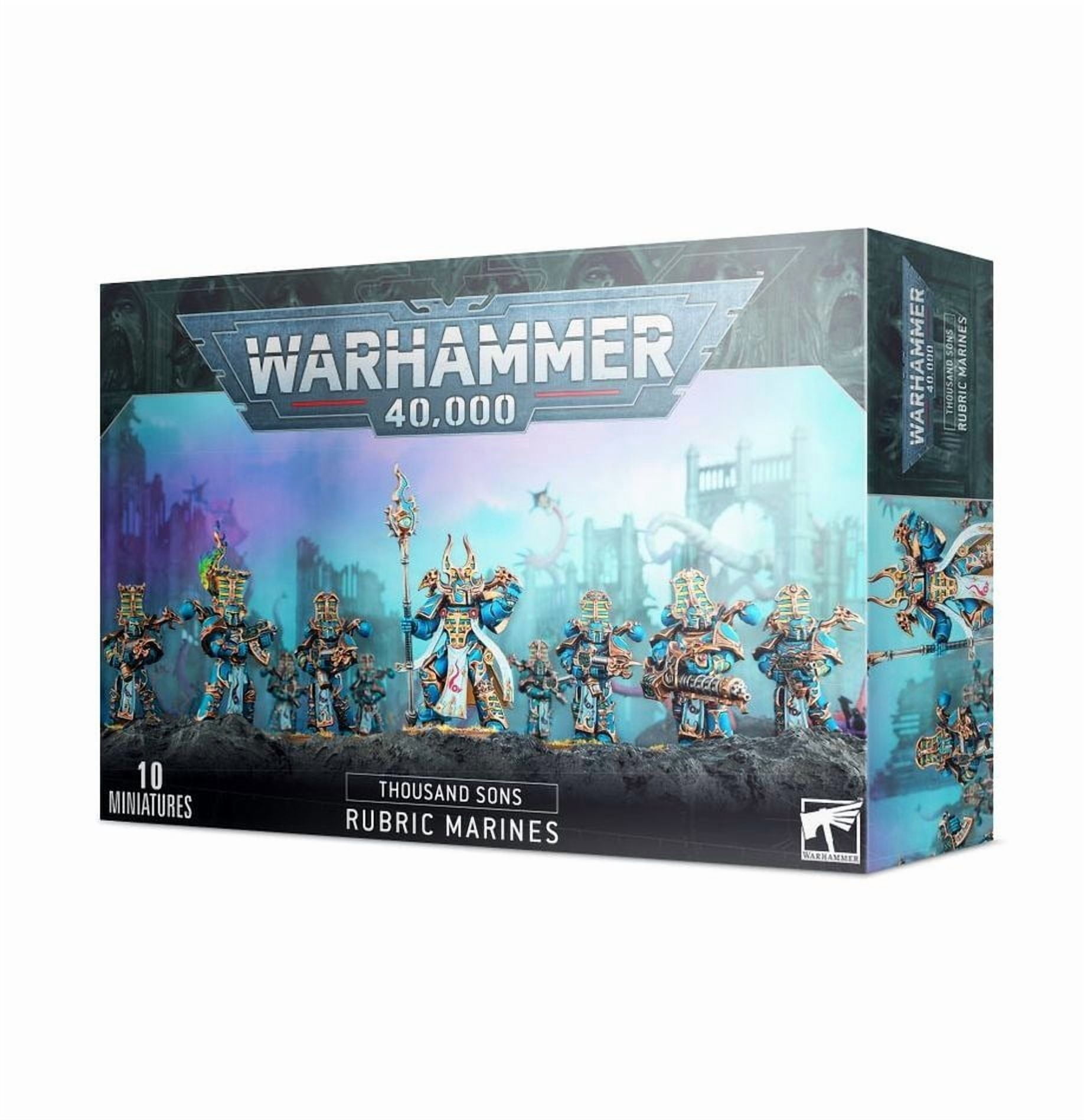 Games Workshop Thousand Sons Rubric Marines, 10 Citadel Miniatures
