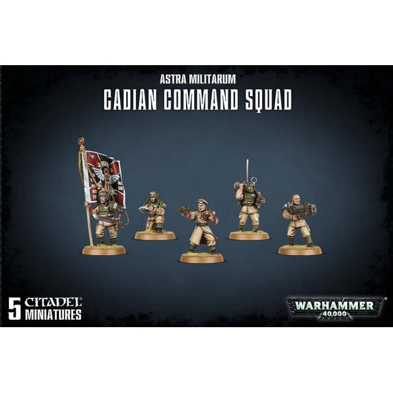 Games Workshop Warhammer 40K: Astra Militarum Cadian Command Squad Miniature Set