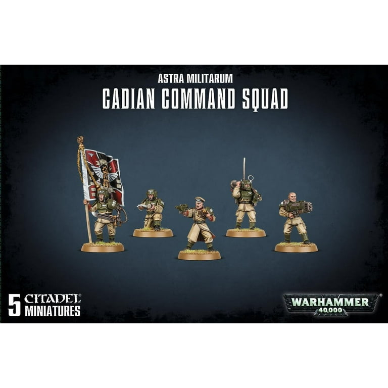Games Workshop Warhammer 40K: Astra Militarum Cadian Command Squad Miniature  Set 