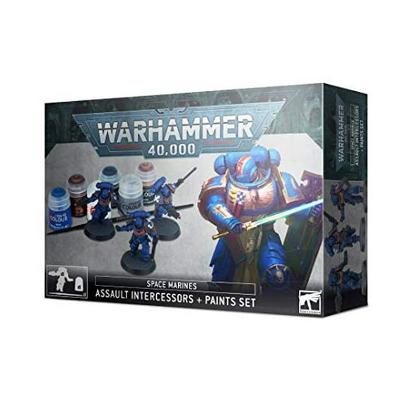 Games Workshop - Warhammer 40K - Space Marines - Assault Intercessors + Paints Set