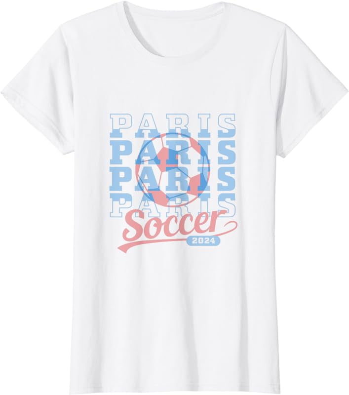 Games of the XXXIII Olympiad Paris Soccer 2024 Vintage T-Shirt ...