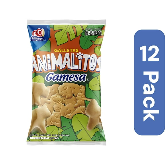 Gamesa Animalitos Cookies Large 16 oz (Pack Of 12)