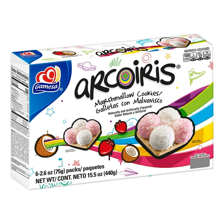 Gamesa Arcoiris Delicious Marshmallow Cookies with Rainbow Colored