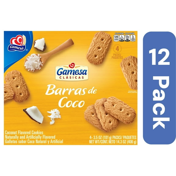 Gamesa Barras De Coco Cookies 14.3 oz (Pack Of 12)