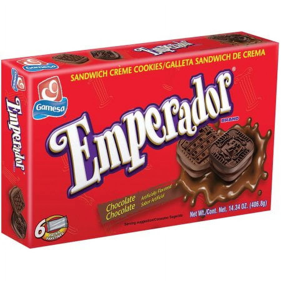 Gamesa Emperador Chocolate Sandwich Cookies, 14.34 Oz Box (Pack of 3