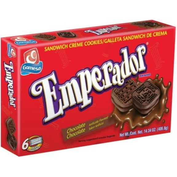 Gamesa Emperador Chocolate Sandwich Cookies, 14.34 Oz Box (Pack of 48)