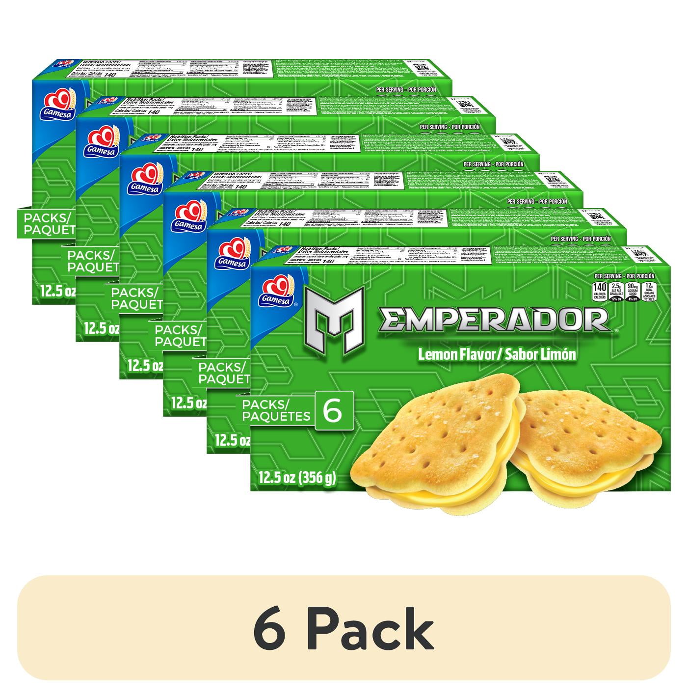 (6 pack) Gamesa Emperador Lime Flavored Sandwich Cookies, 12.5 oz