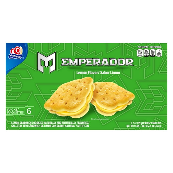 Gamesa Emperador Lime Flavored Sandwich Cookies,1PACK