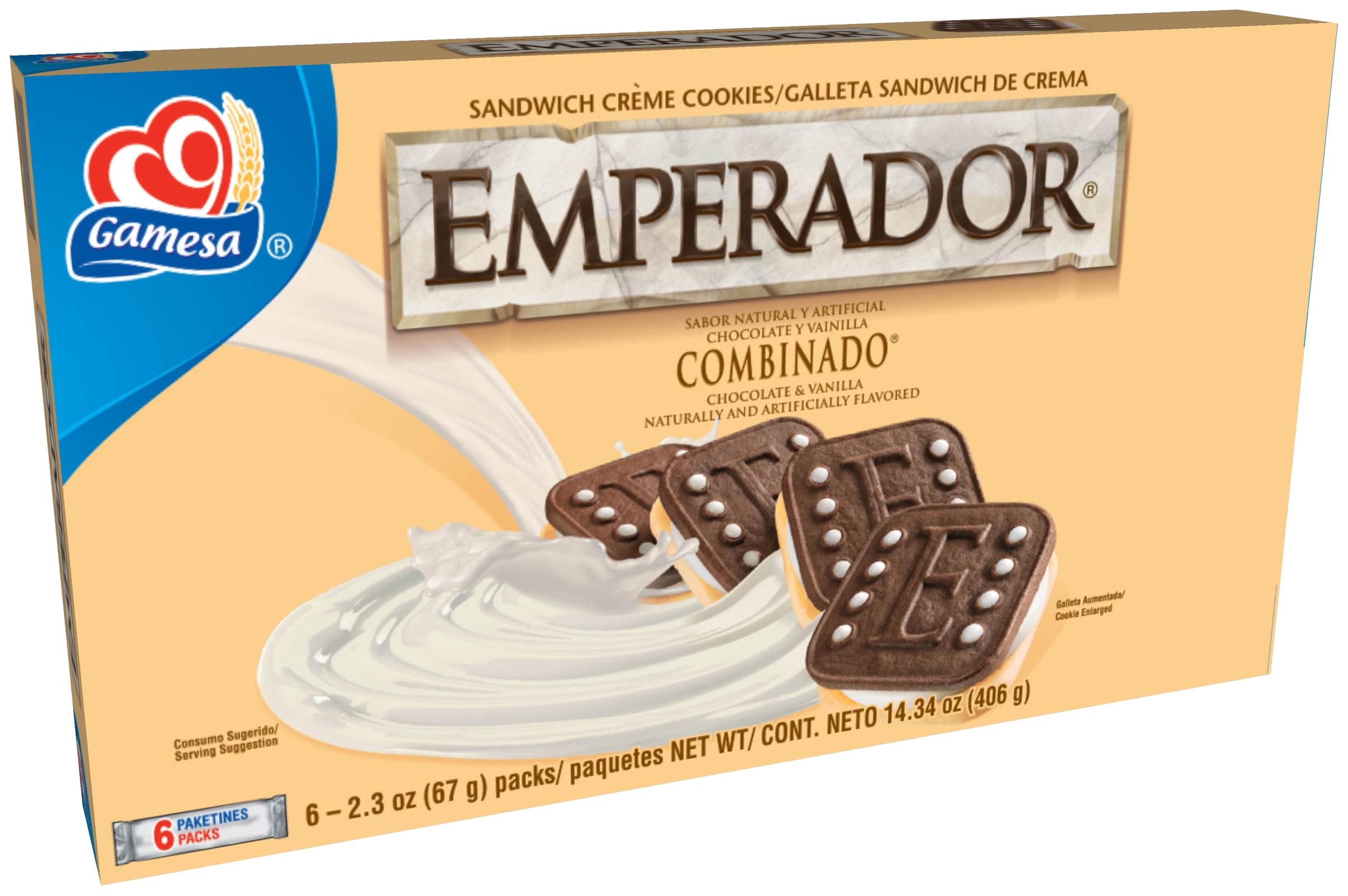 Gamesa Emperador Sandwich Cookies, 14.34 oz Box