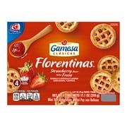 Gamesa Florentinas Mini Tart Strawberry Naturally and Artificially Flavored, 2.81 oz 4 Count (22 cookies)