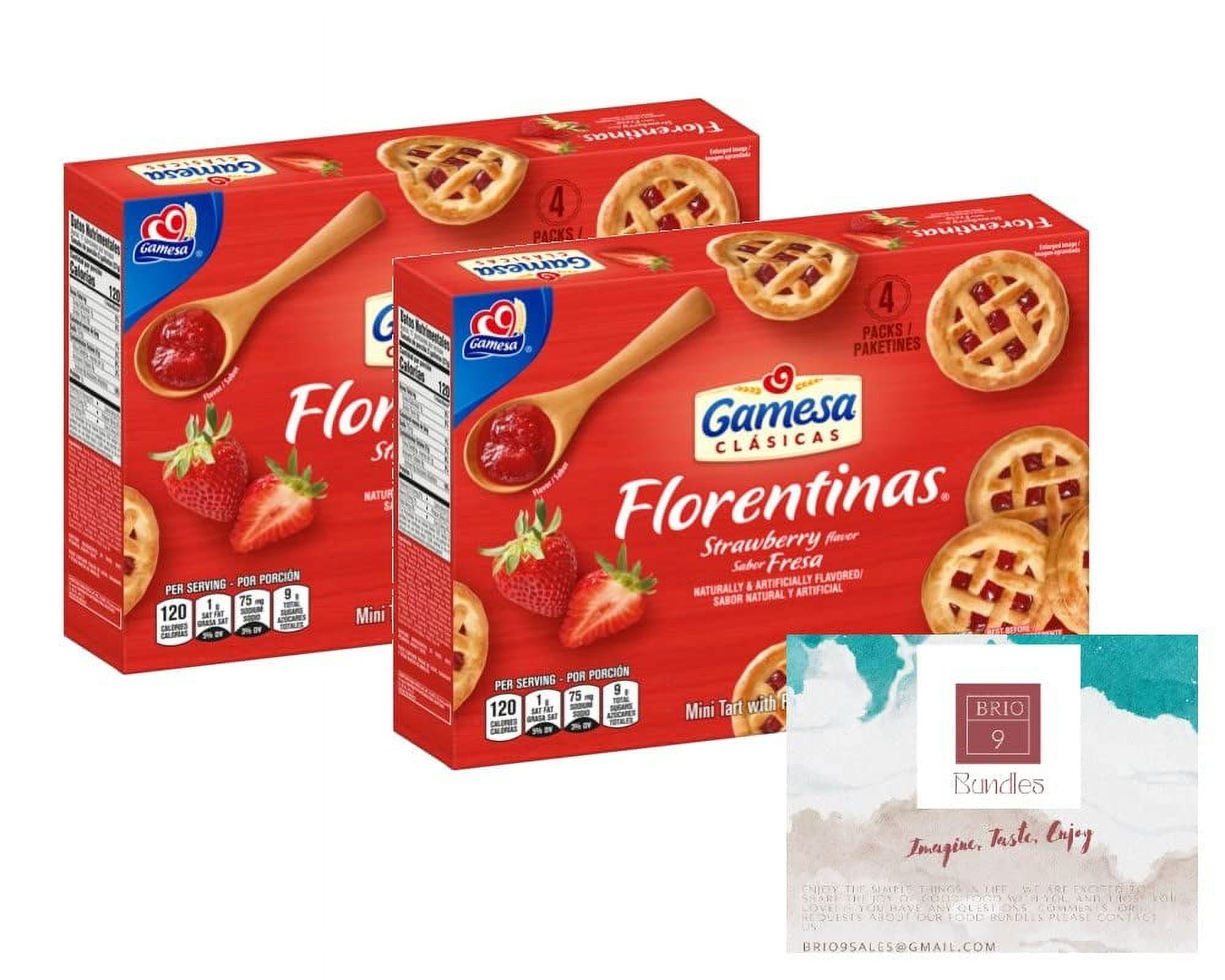 Gamesa Florentinas Sabor Fresa (Strawberry) Mini Tarts 11.1oz (2 Boxes)