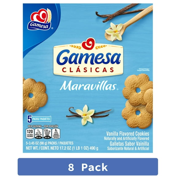 Gamesa Maravillas Vanilla Cookies 17.2 oz (Pack Of 8)