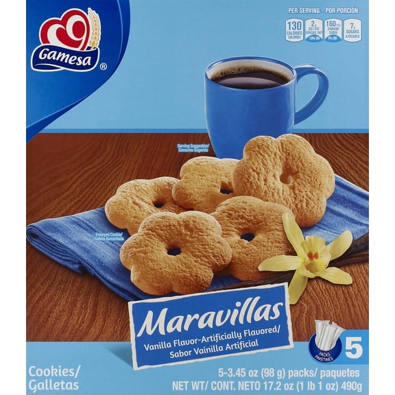 Gamesa Maravillas Vanilla Flavored Cookies (Pack of 16)