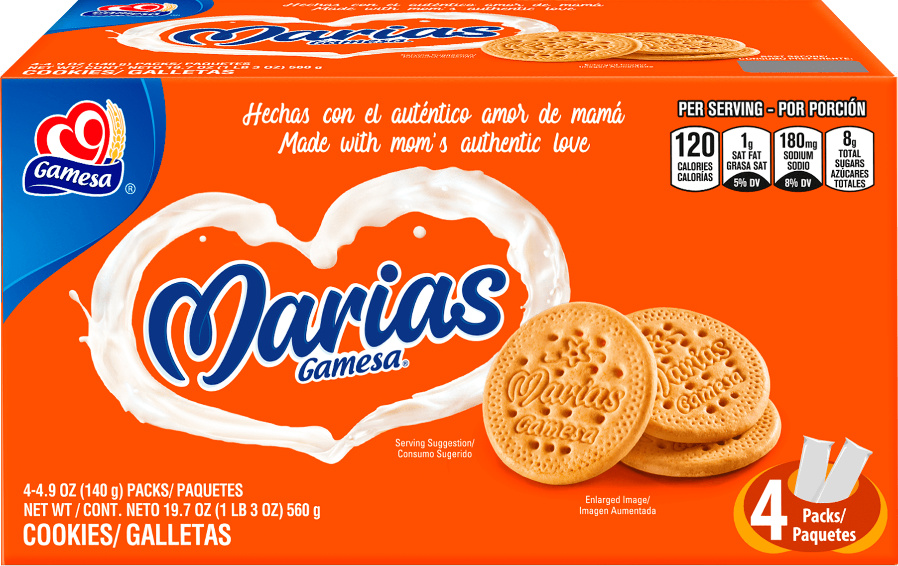 Gamesa Marias Cookies, 4.9 oz 4 Count