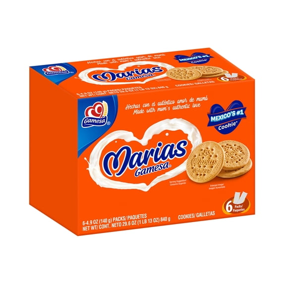 Gamesa Marias Cookies 4.9 oz, 6 Count (128 cookies)