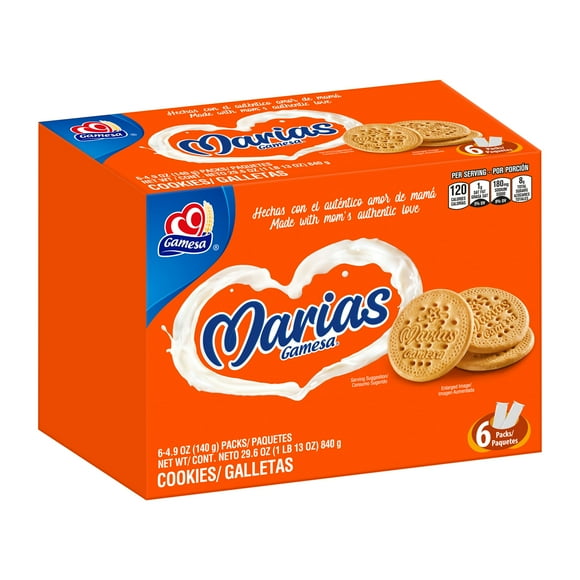 Gamesa Marias Cookies 4.9 oz, 6 Count (128 cookies)