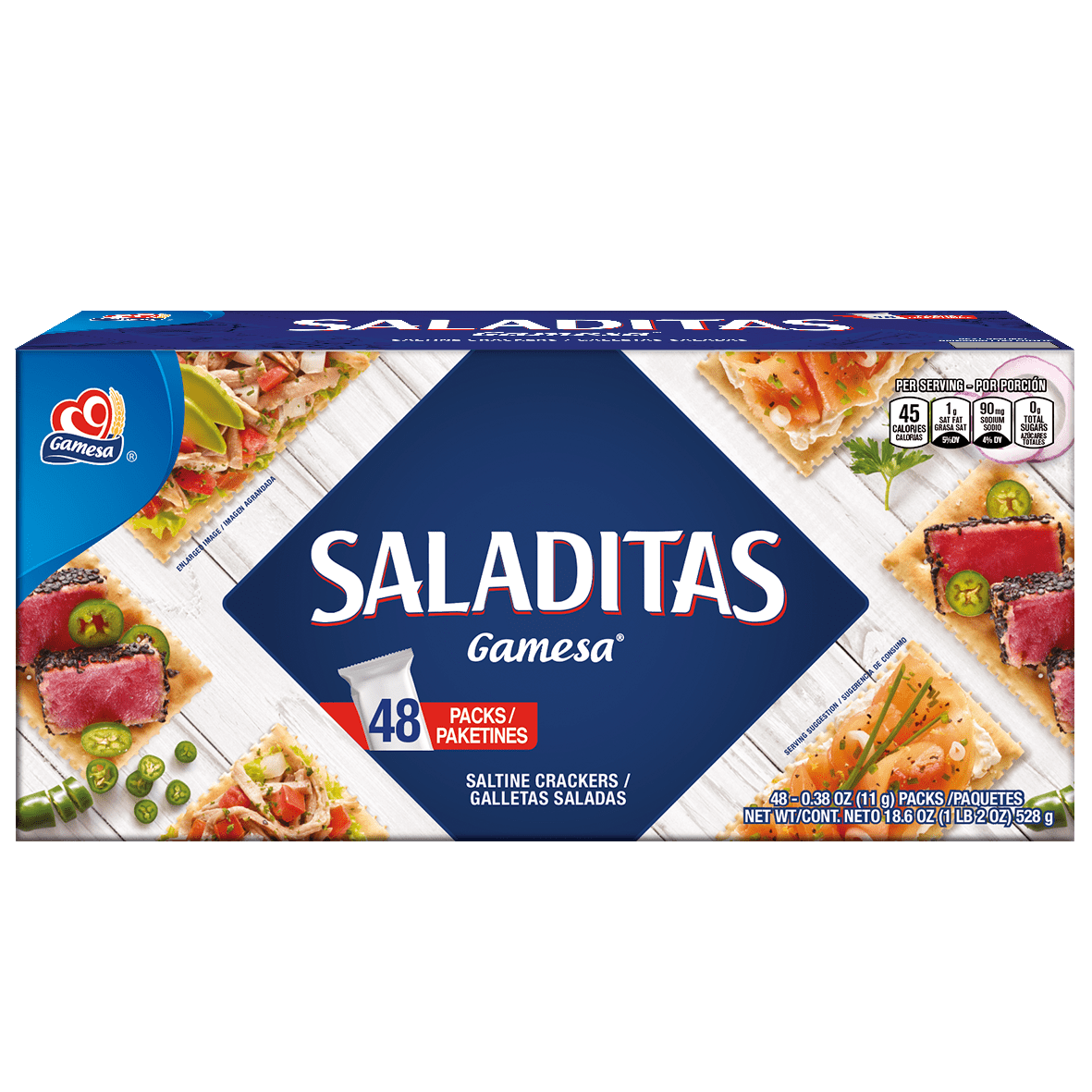 Gamesa Saladitas Saltine Crackers, 18.6 oz