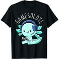 thumbnail image 1 of Gamesolotl Axolotl Gamer Anime Gifts Kawaii Boys Girls T-Shirt, 1 of 5