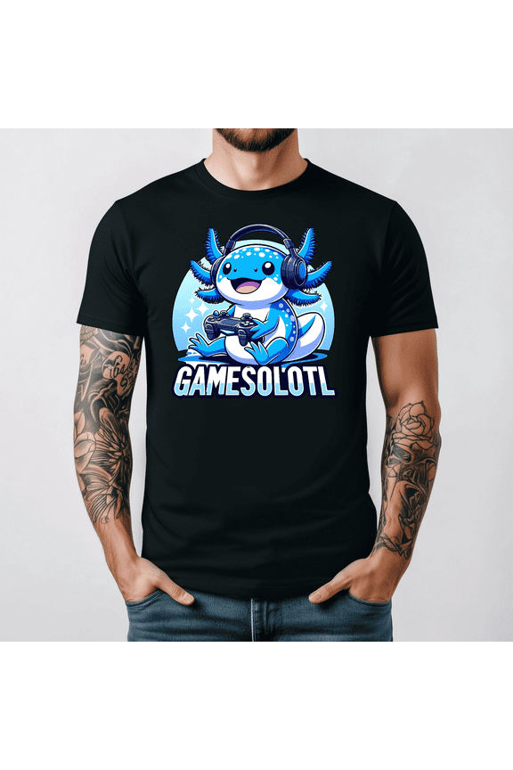 Gamesolotl Axolotl Gamer Kawaii Anime Video Game Kids Tee V17435,for men and women up to 5XL