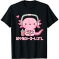 thumbnail image 1 of Gamesolotl Axolotl Video Games Kawaii Anime Gamer Boys Girls T-Shirt, 1 of 5