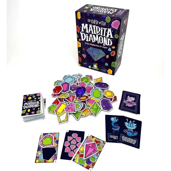 Gamewright - The Curse of The Maldita Diamond - A Fast Playing Gem of a Game - Card Game for Kids - Ages 8 and Up - Great for Family Game Night!