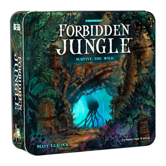Gamewright Forbidden Jungle - Survive The Wild, Cooperative Board Game, 2-5 Players Ages 10+