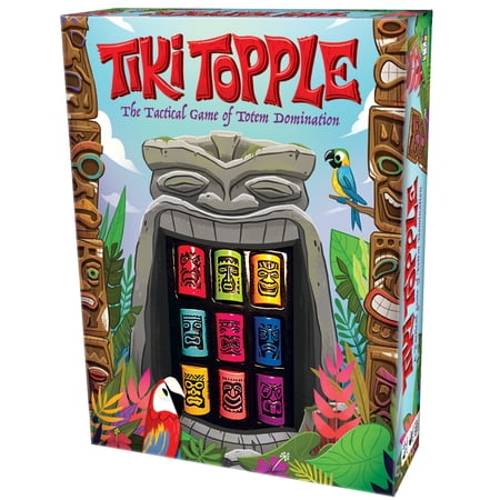 Gamewright Tiki Topple Board Game, Colorful Carvings, Fast-Paced Strategy
