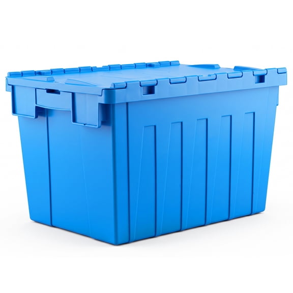 Gamexcel 16 Gallon Storage Bins with Lids, Stackable Plastic Storage Totes with Latches for Garage Camping and Moving, Blue