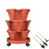 Size: 1 Set, Shape: 3-Tier, and Actual Color: Red